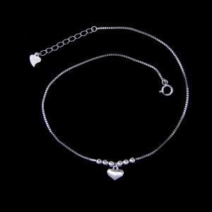 Quality Customized Sterling Silver Friendship Bracelet / Elegant White Gold Ankle Bracelet wholesale