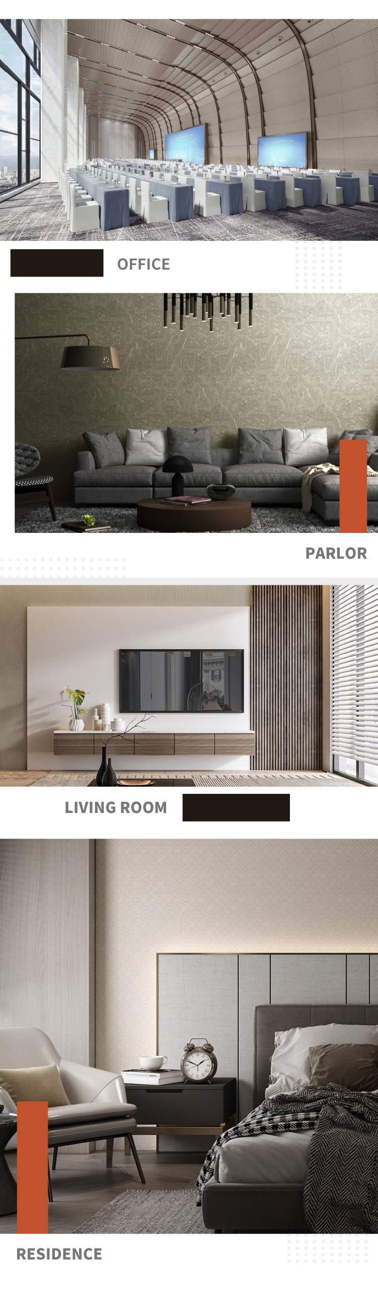 Textured Fabric Decorative Acoustic Panels Various Colors Available