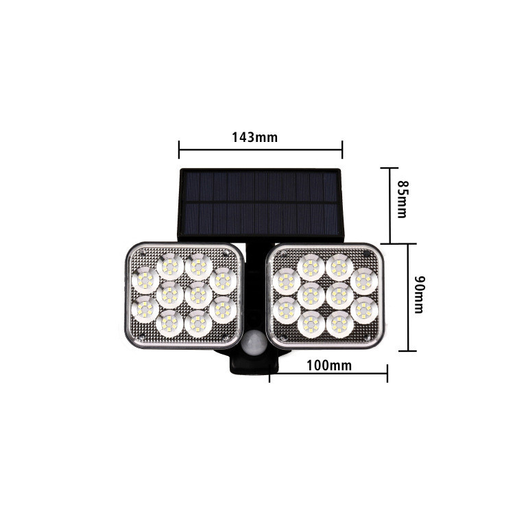 Body Sensitive Countyard LED Lamps Split Solar Sensor Lights Waterproof