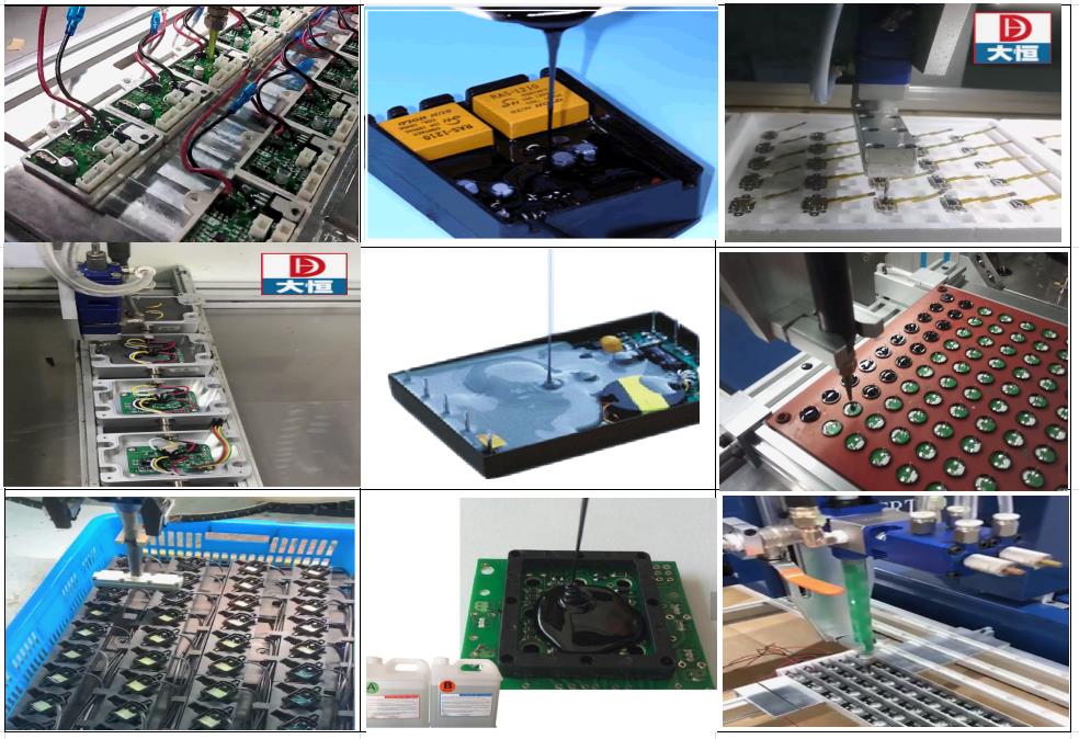 CCD Visual AB Potting Machine For Electric Driven 600KG Component Glue Dispensing