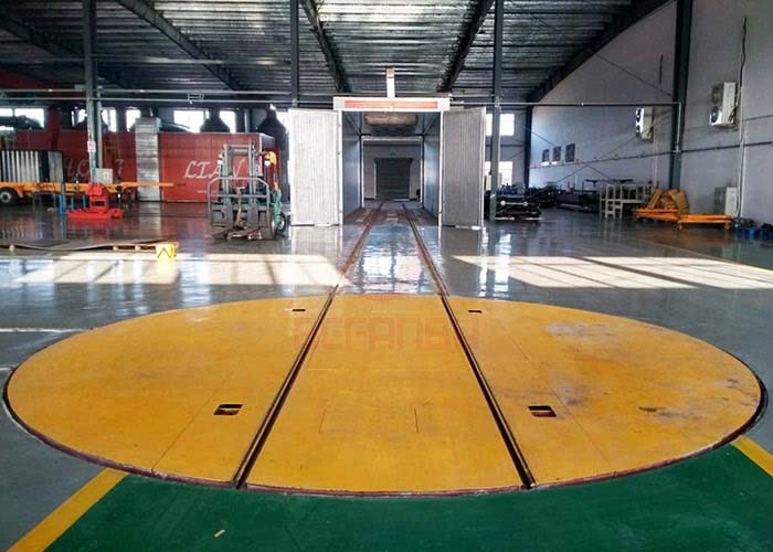 Cross rails factory transfer 360 degree electric car turntable for transfer cart