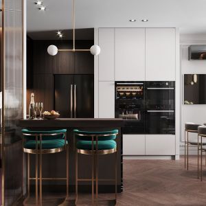 China Smart Kitchen Fitted Kitchen Integrated Flat Pack Lacquer Kitchen Cabinets on sale