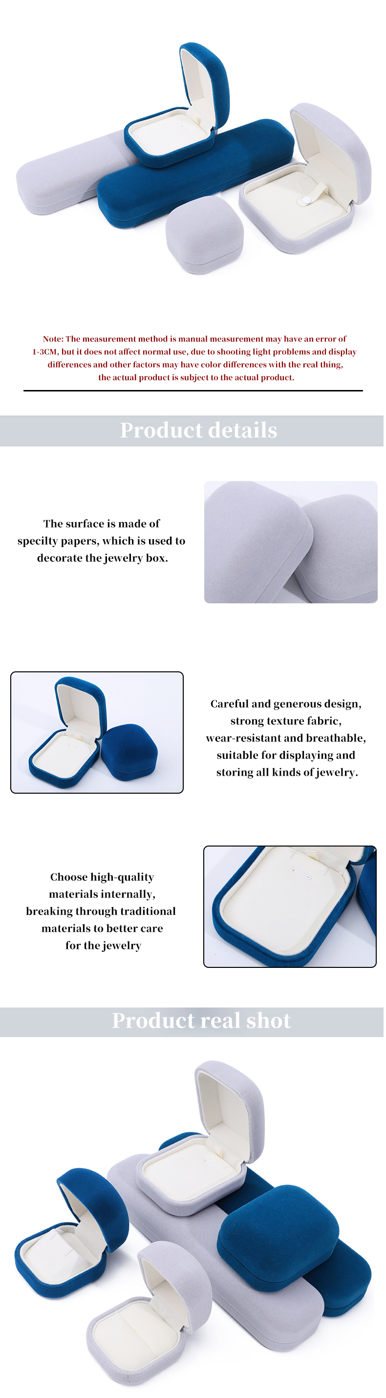 Hanhong Jewelry Package Custom Plastic Storage Box for Earrings Necklaces and Rings