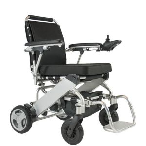 Lithium Battery Portable Foldable Electric Wheelchair Elderly Use Lightweight