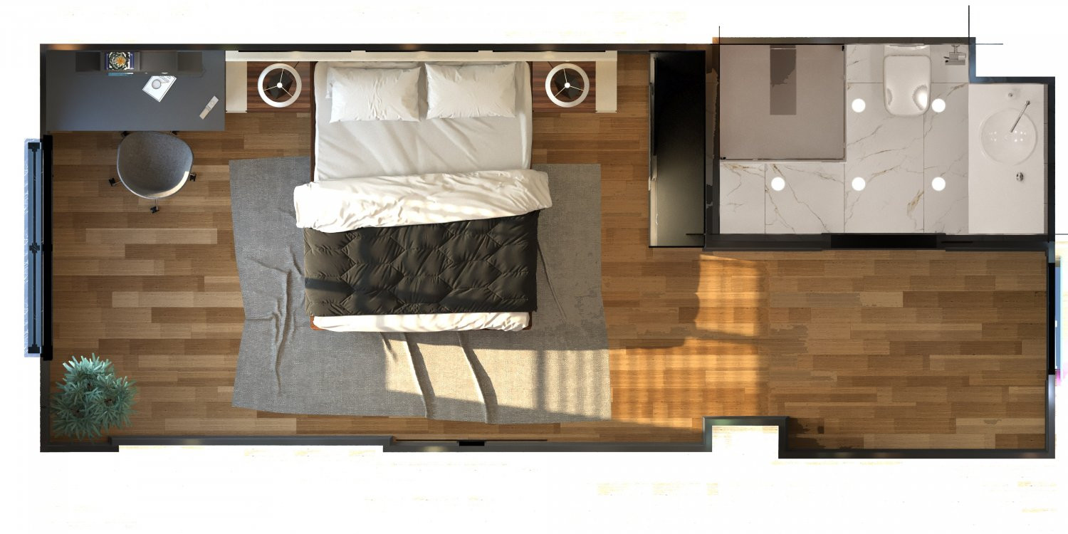 5 Star Hotel Bedroom Furniture Space Optimization Interior Room Decoration