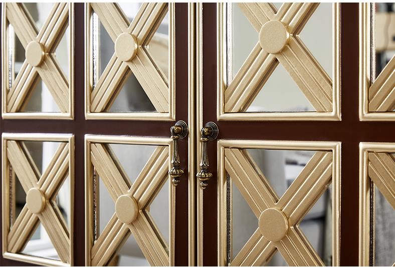 European Neoclassical Hotel Room Cabinets Solid Wood Living Room Against The Wall Storage Cabinet