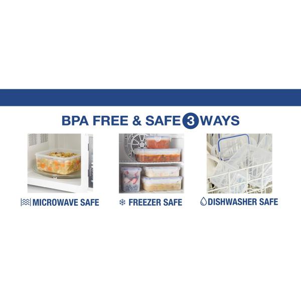 LocknLock Storage containers are dishwasher safe, microwave safe, and freezer safe