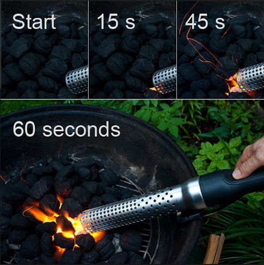 Outdoor Stainless Steel Electric Charcoal Grill Lighter Barbecue Grill Tools