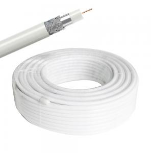 China CCS PVC Jacket RG6 Quad Shield Coaxial Cable For CATV Satellite 75ohm on sale