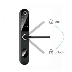 Quality Aluminum Sliding Door Smart Lock European Standard 5 In 1 Keyless Fingerprint Door Lock wholesale