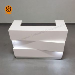 Quality Modern Artificial Stone Salon Reception Counter Light Up Reception Desk wholesale