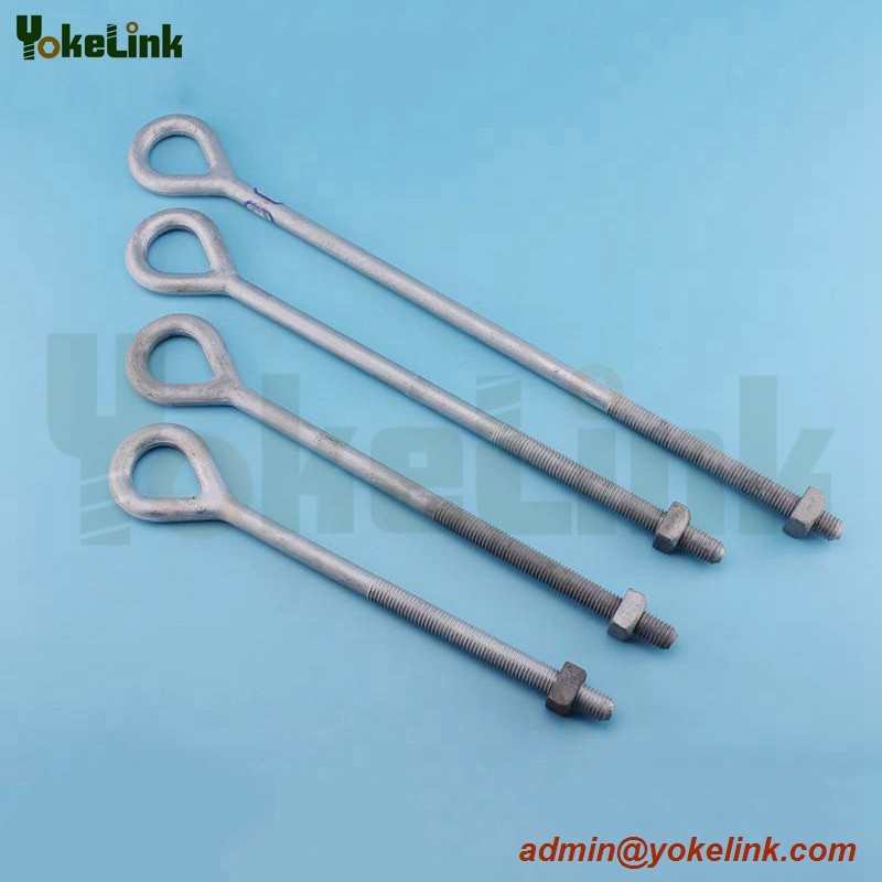 OEM Hot dipped galvanized 3/4" Oval Eye bolt For Rigging hardware
