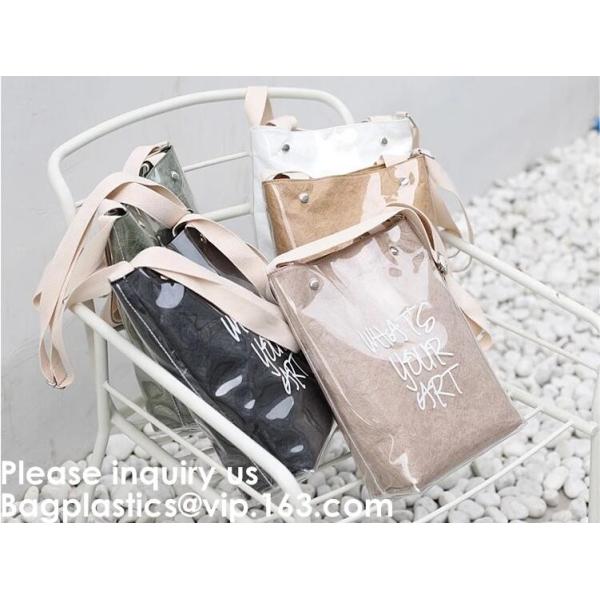 DuPont Paper Bags Shopping Bag,Custom LOGO Tyvek Washable Tearproof Paper Tote Shopping Bag, Bagease, Bagplastics, Pak