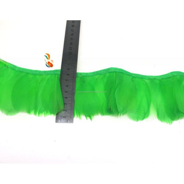 Dyed Goose Nagoire Feather Fringe Trim with Satin Ribbon and Fashionable