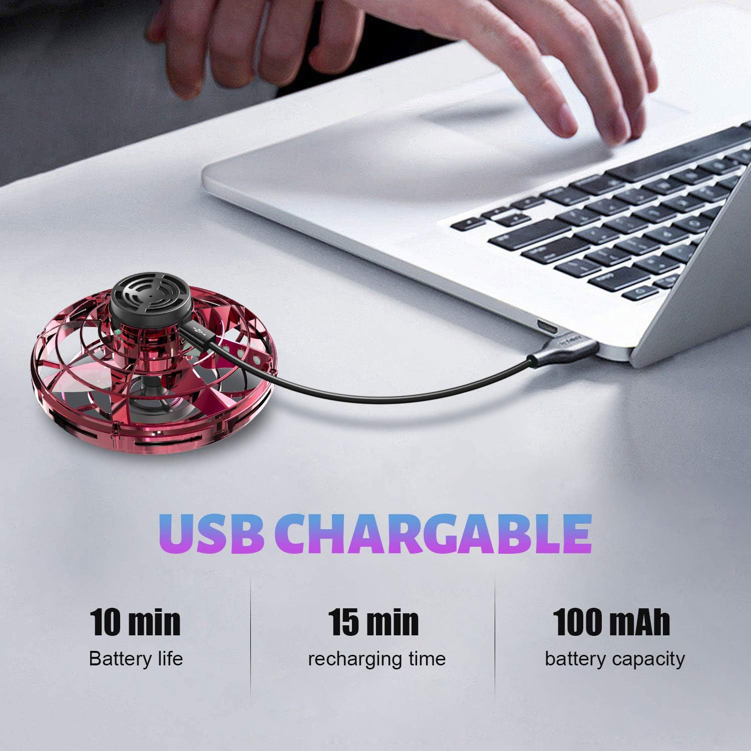 UFO Drone Flying Toys Hand Operated Mini Drones for Boys Girls Teens Birthday Gifts