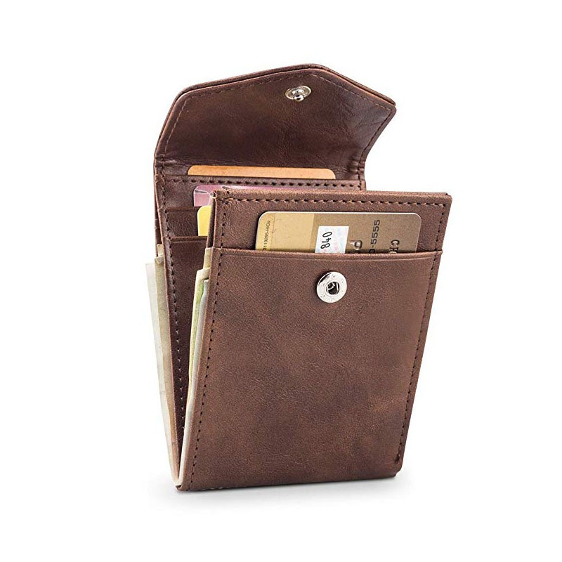GENUINE LEATHER Cross-Border Card Bag Anti-Theft Wallet for Men in Japanese Style