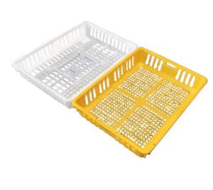 China Live Poultry Carrier Crate Broiler Plastic Cage 7-10 Chicken Capacity on sale