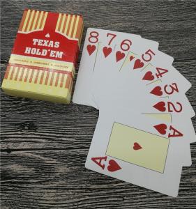 Quality 0.32mm Casino Playing Cards , OEM Texas Holdem Poker Card wholesale