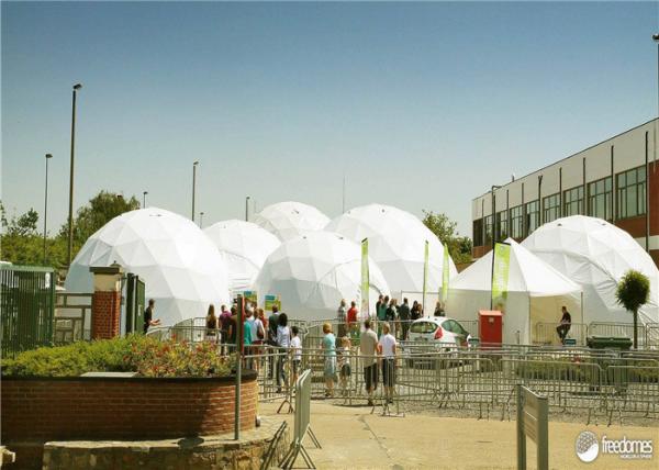 White Cover Large Half Sphere Trade Show Tent Wind Resistant Canopy Rainproof
