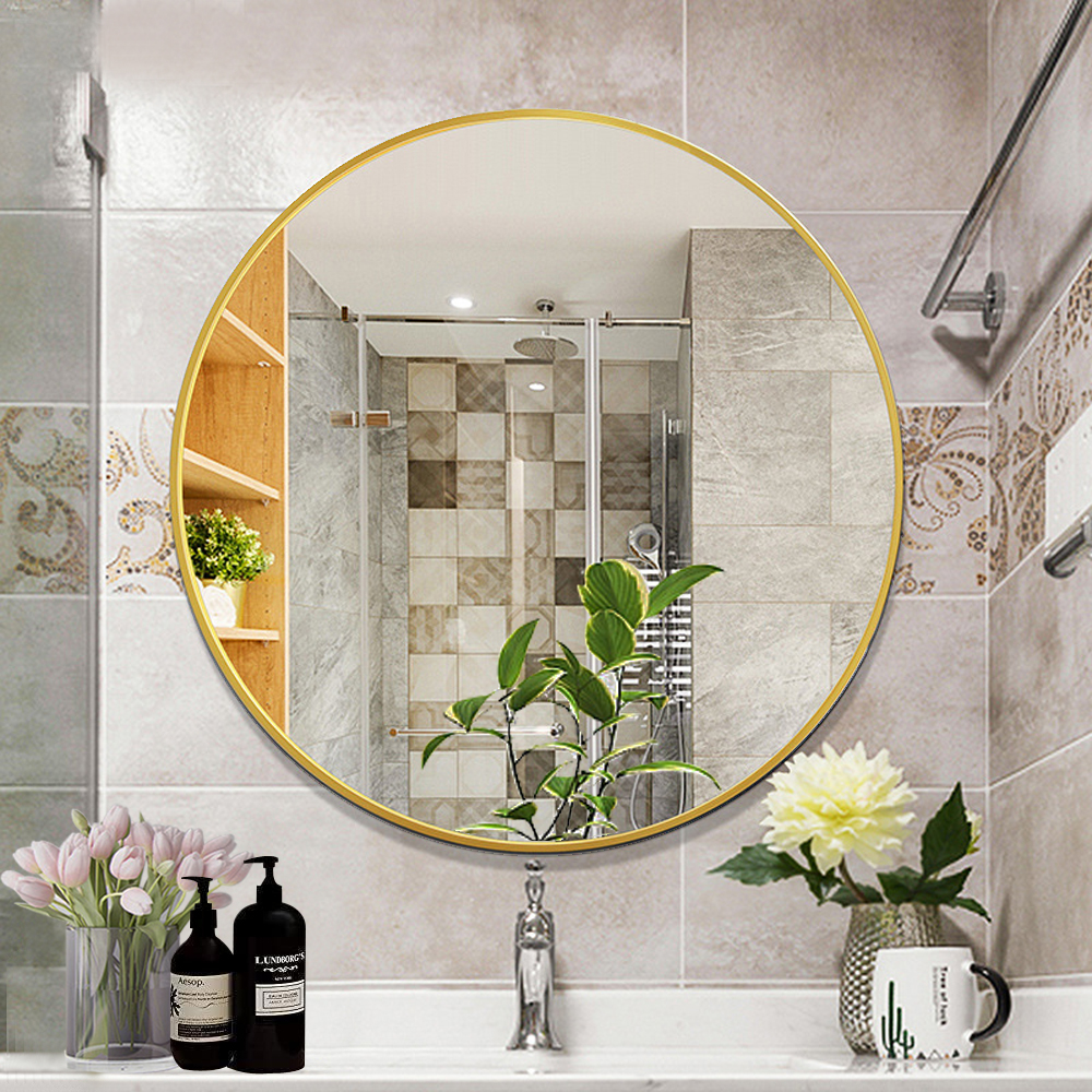 Nordic Silver Design Unbreakable Glass Mirror in Oval Style with Customized Size