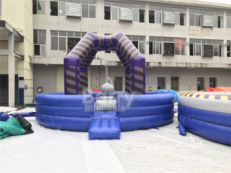 Last Man Standing Inflatable Interactive Games , Purple Outdoor Playground
