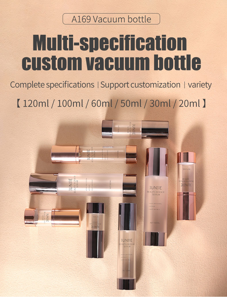 20ml 30ml 50ml Airless Spray Pump Bottle Matte Transparent Serum Bottle With Screw Cap