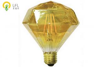 Quality 4W 2200K Flat Diamond Decorative LED Bulbs With Golden Glass D64*148mm wholesale