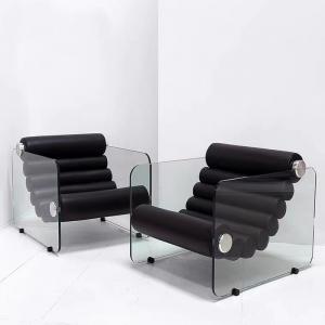 Quality Simple Transparent Acrylic Leisure Single Chair Fiberglass Shaped Recliner wholesale