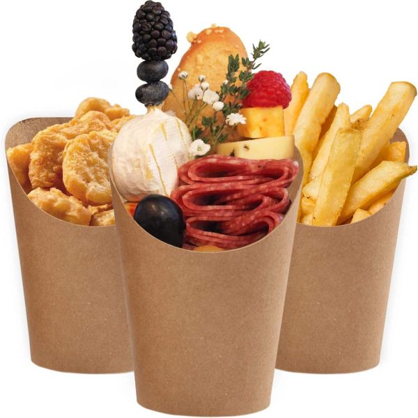 Food Grade Potato Chips Food Packaging Boxes Wholesale Kraft Cardboard Take Away