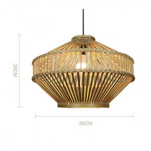 Quality 3500K Retro Bamboo Woven Pendant Light For Indoor Living Room wholesale