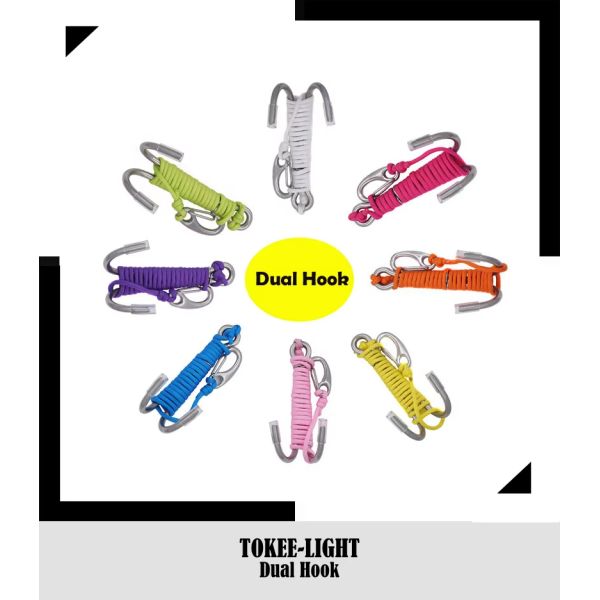High Load Diving Accessories 316 Stainless Steel Double Reef Hook With Luminous Rope