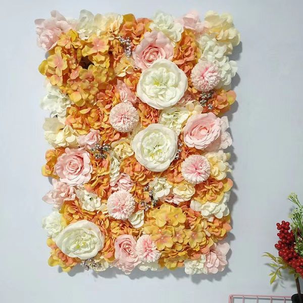 ODM Artificial Flower Wall Panels Grid Lightweight 330gram
