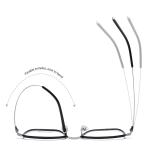 Men'S Black Acetate Glasses Optical Titanium Simple Design OEM