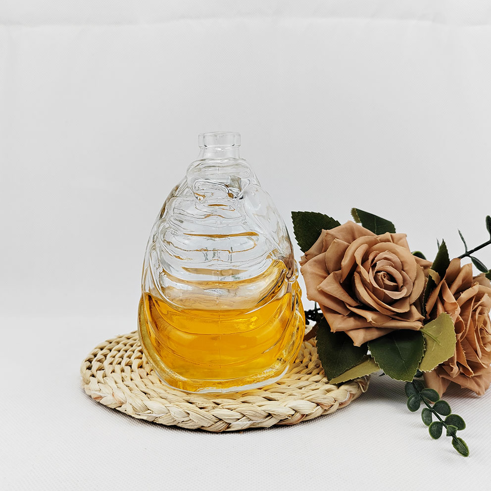 Glass Collar Material Custom Shape Bottle for Whiskey Vodka Rum Tequila Gin Spirit