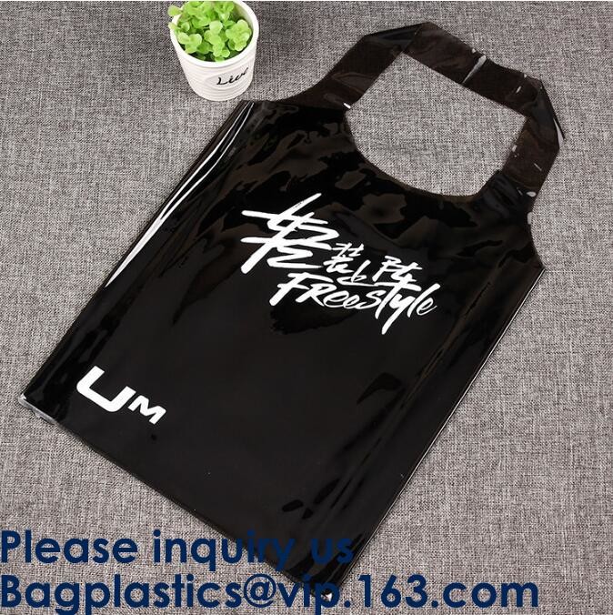 Transparent Pvc Shopping Bag Pvc Tote Bag,OEM Supermarket PVC Fashion Bag Handles Clear Shopping Bags, Bagease, Bagplast
