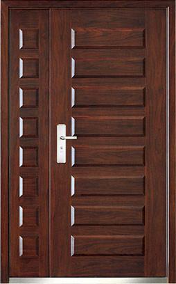Cheap steel wood security armored door for sale