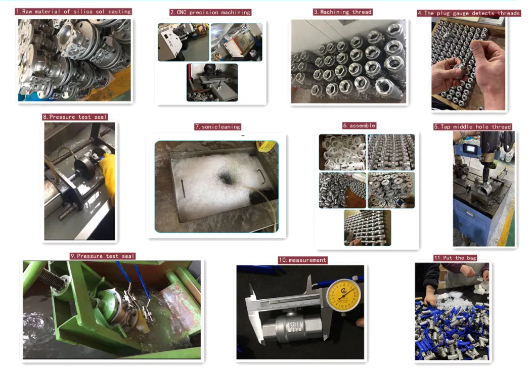 Steel Industrial/Sanitary Full Bore Threaded NPT/BSP DN15 Ball Valve for Applications