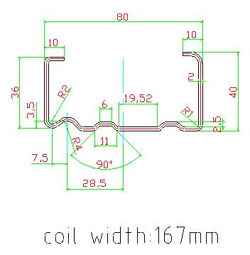 14 stations Cold Roll Forming Machine for upright structure lock type