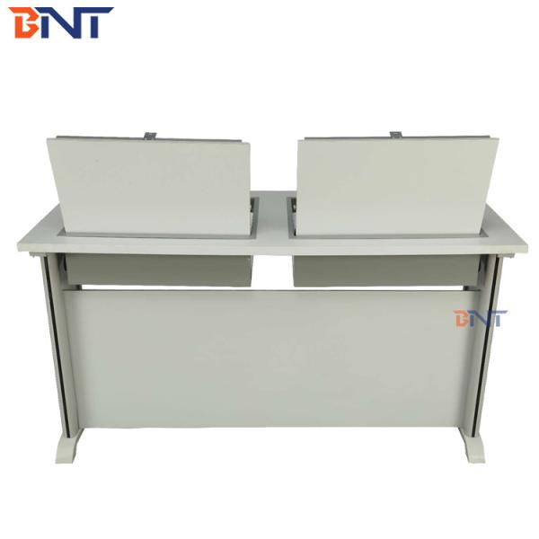 Cheap Manual Flip Top Computer Desk With Buffering Hydraulic Pressure Lock for sale