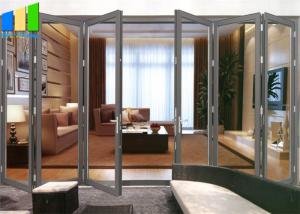 Quality Balcony Horizontal Folding Door Decorative Aluminum Frame Glass Bifold Door wholesale