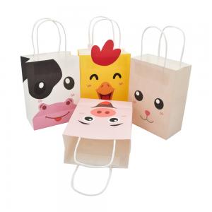 China Small Colored Custom Paper Shopping Bags White Interior Mixed Size Gift Bags Bulk For Business on sale