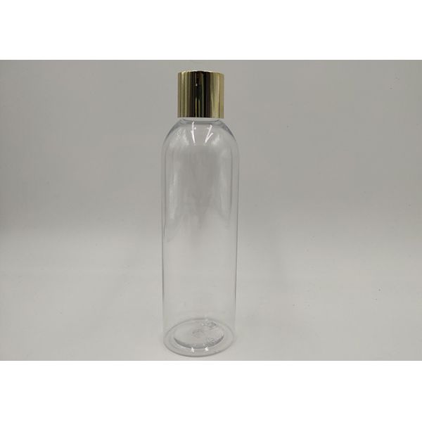 Round Boston Custom Cosmetic Bottles , Clear Plastic Bottles 100ml 200ml OEM