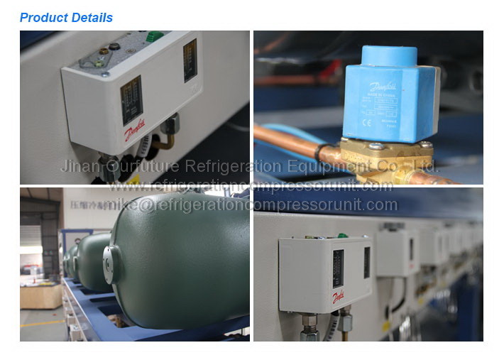 40hp*5 R404a GEA Bock Brand Cold Room Compressor Unit Seed Production