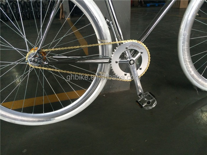 43mm Alloy Rim 700C Fixed Gear Cycle with Electroplate Finish and Chrome Steel Frame
