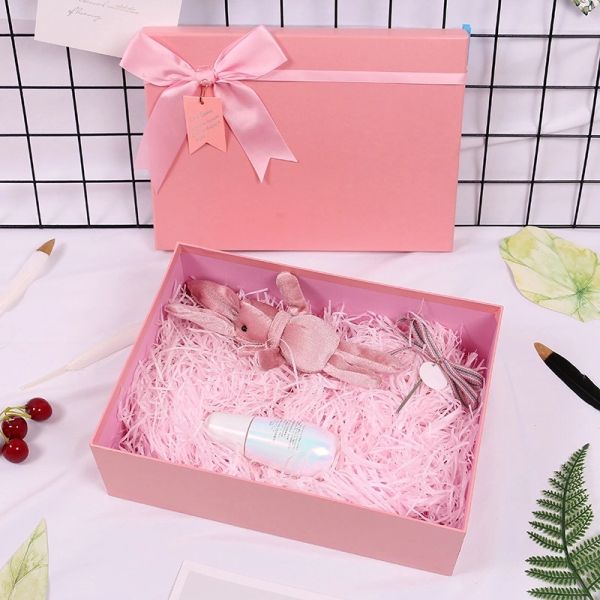 Corrugated Rectangle 80gsm Offset Paper Gift Packing Boxes CMYK Color