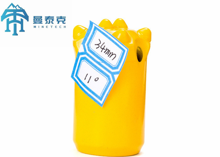 11 Degree Broca 34mm 7 Buttons Taper Drill Bit For Mining Drilling Blasting