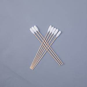 China Disposal Wood Long Stick Cotton Swabs , Sterile Medicated Cotton Swabs on sale