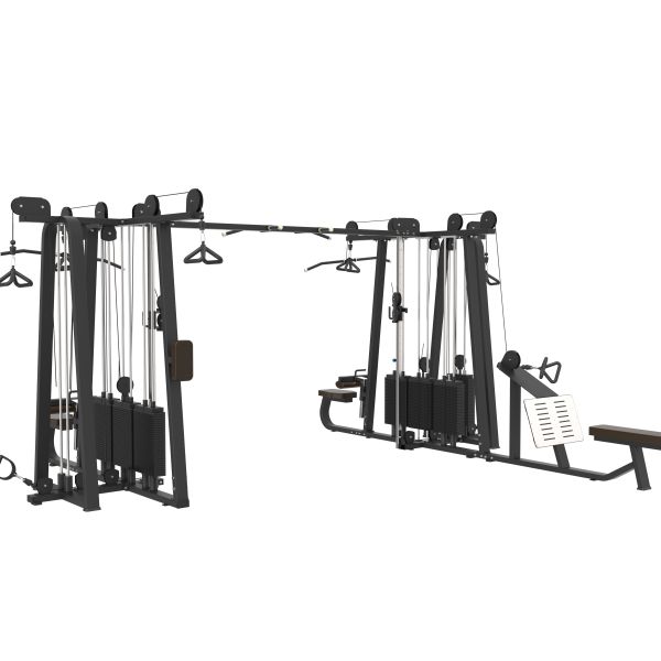 Commercial Gym Equipment Adjustable Pulley 4-Station Strength Training Cable Crossover