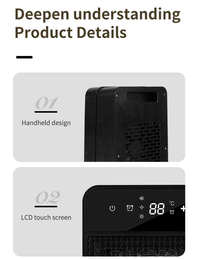 1500W Fast Heating Fan Winter Warmer Air Heaters ABS Portable Electric Heaters For Home