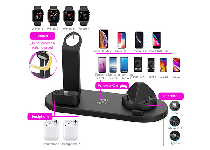 4 In 1 Wireless Charging Station For AirPods IPhone IWatch Series 10W